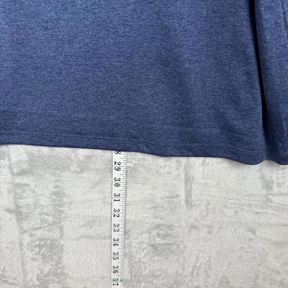 Callaway 1/4 Zip Golf Polo Shirt Men Size 2X Heathered Blue Short Sleeve Stretch - Picture 9 of 9